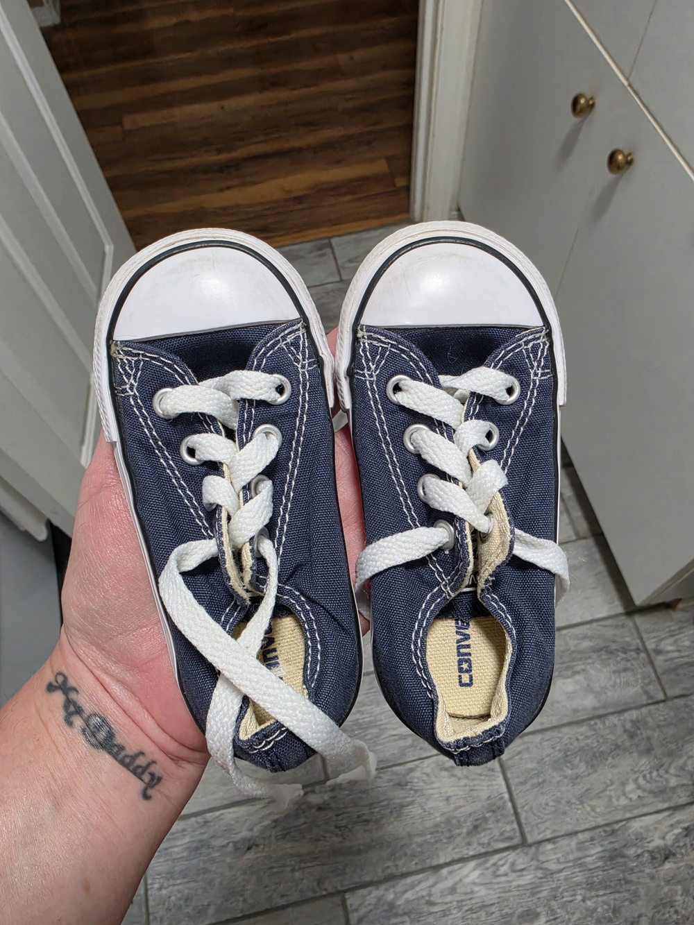 Converse All-Stars Kids Navy and White Low-Top Canvas Sneakers